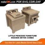 LP DH Furniture Washer Dryer Combo MakeCNC SVG DXF PDF CDR 3D puzzle pattern product image