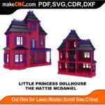 LP DH Hattie McDaniel MakeCNC SVG DXF PDF CDR 3D puzzle pattern product image