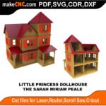 LP DH Sarah Miriam Peale MakeCNC SVG DXF PDF CDR 3D puzzle pattern product image