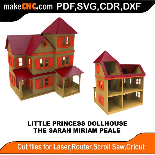 LP DH Sarah Miriam Peale MakeCNC SVG DXF PDF CDR 3D puzzle pattern product image