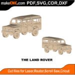Land Rover MZST MakeCNC SVG DXF PDF CDR 3D puzzle pattern product image