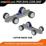 Lotus Race Car MZST MakeCNC SVG DXF PDF CDR 3D puzzle pattern product image