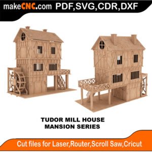 Mansion Tudor Mill House LS MakeCNC SVG DXF PDF CDR 3D puzzle pattern product image