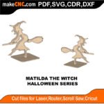 Matilda Witch MZST MakeCNC SVG DXF PDF CDR 3D puzzle pattern product image