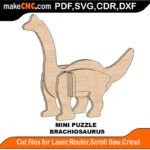 Mini Puzzle Brachiosaurus MakeCNC SVG DXF PDF CDR 3D puzzle pattern product image