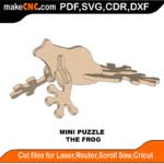 Mini Puzzle Frog MakeCNC SVG DXF PDF CDR 3D puzzle pattern product image