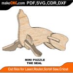 Mini Puzzle Seal MakeCNC SVG DXF PDF CDR 3D puzzle pattern product image