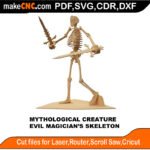 Myth Creature Evil Skeleton MakeCNC SVG DXF PDF CDR 3D puzzle pattern product image