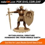 Myth Humanoid Orc Middle Earth MakeCNC SVG DXF PDF CDR 3D puzzle pattern product image