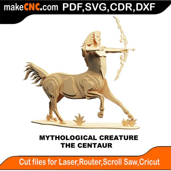 Mythological Creature Centaur MakeCNC SVG DXF PDF CDR 3D puzzle pattern product image