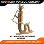 Mythological Creature Medusa MakeCNC SVG DXF PDF CDR 3D puzzle pattern product image