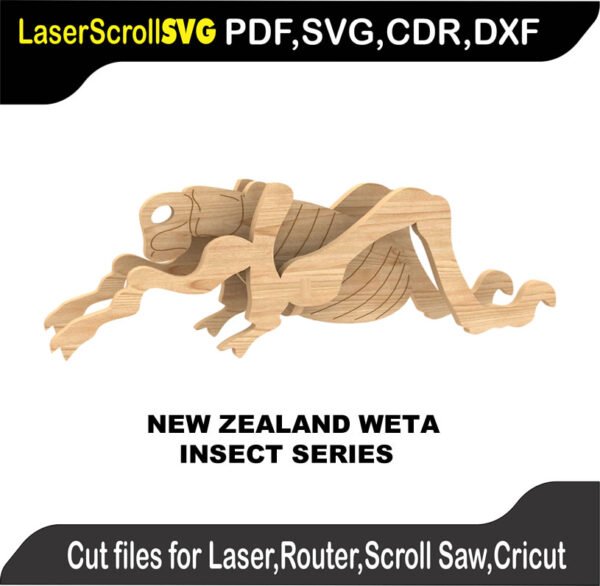 New Zealand Weta Insect MakeCNC SVG DXF PDF CDR 3D puzzle pattern product image