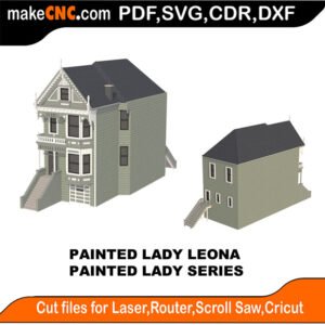 Painted Lady Leona MakeCNC SVG DXF PDF CDR 3D puzzle pattern product image