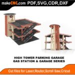 Parking Garage High Tower MakeCNC SVG DXF PDF CDR 3D puzzle pattern product image