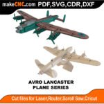 Plane Avro Lancaster MakeCNC SVG DXF PDF CDR 3D puzzle pattern product image
