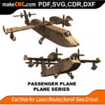 Plane Passenger MakeCNC SVG DXF PDF CDR 3D puzzle pattern product image