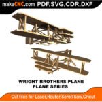 Plane Wright Brothers Plane MakeCNC SVG DXF PDF CDR 3D puzzle pattern product image