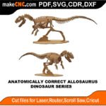 Plasma Dinosaur AC Allosaurus MakeCNC SVG DXF PDF CDR 3D puzzle pattern product image