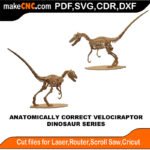 Plasma Dinosaur AC Velociraptor MakeCNC SVG DXF PDF CDR 3D puzzle pattern product image