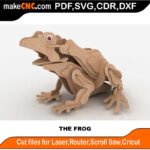 Plasma Freddy Frog MakeCNC SVG DXF PDF CDR 3D puzzle pattern product image