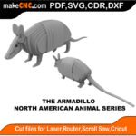 Plasma North Am Animals Armadillo MakeCNC SVG DXF PDF CDR 3D puzzle pattern product image