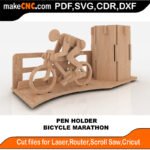 Plasma Pen Set1 Bicycle Marathon MakeCNC SVG DXF PDF CDR 3D puzzle pattern product image