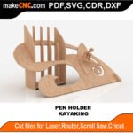 Plasma Pen Set1 Kayaking MakeCNC SVG DXF PDF CDR 3D puzzle pattern product image