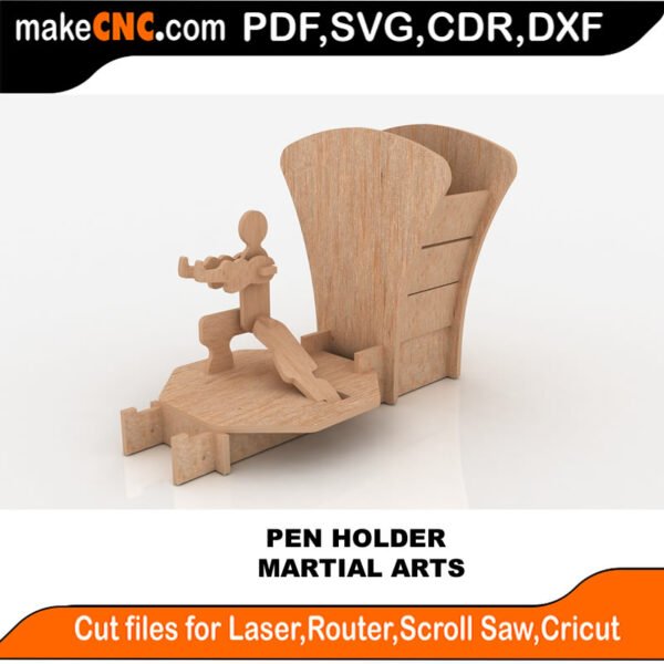 Plasma Pen Set1 Martial Arts MakeCNC SVG DXF PDF CDR 3D puzzle pattern product image