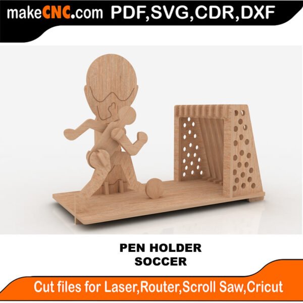 Plasma Pen Set1 Soccer MakeCNC SVG DXF PDF CDR 3D puzzle pattern product image