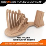 Plasma Pen Set1 Surf Rider MakeCNC SVG DXF PDF CDR 3D puzzle pattern product image