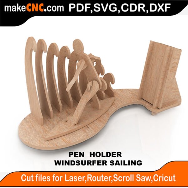 Plasma Pen Set1 Surf Rider MakeCNC SVG DXF PDF CDR 3D puzzle pattern product image