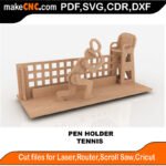 Plasma Pen Set1 Tennis MakeCNC SVG DXF PDF CDR 3D puzzle pattern product image