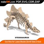 Plasma Stegasaurus Dino Bones MakeCNC SVG DXF PDF CDR 3D puzzle pattern product image