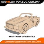 Plasma Vehicle Stylish Convertible MakeCNC SVG DXF PDF CDR 3D puzzle pattern product image