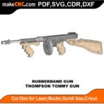RBG Thompson Tommy Gun MakeCNC SVG DXF PDF CDR 3D puzzle pattern product image
