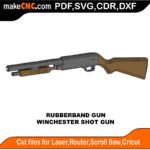 RBG Winchester Shot Gun MakeCNC SVG DXF PDF CDR 3D puzzle pattern product image