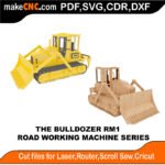 RWM Bulldozer MakeCNC SVG DXF PDF CDR 3D puzzle pattern product image