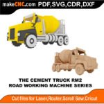 RWM Cement Truck MakeCNC SVG DXF PDF CDR 3D puzzle pattern product image