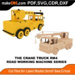 RWM Crane Truck MakeCNC SVG DXF PDF CDR 3D puzzle pattern product image