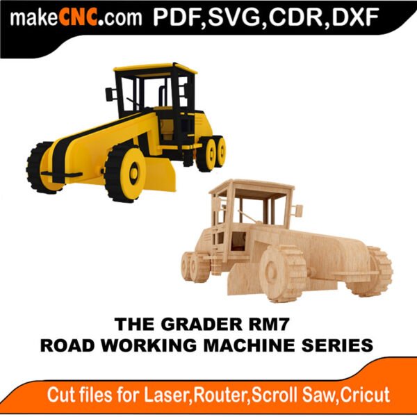 RWM Grader MakeCNC SVG DXF PDF CDR 3D puzzle pattern product image