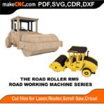 RWM Road Roller MakeCNC SVG DXF PDF CDR 3D puzzle pattern product image