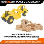 RWM Scraper MakeCNC SVG DXF PDF CDR 3D puzzle pattern product image