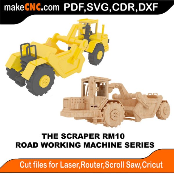 RWM Scraper MakeCNC SVG DXF PDF CDR 3D puzzle pattern product image