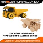 RWM Super Dump Truck MakeCNC SVG DXF PDF CDR 3D puzzle pattern product image
