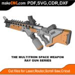 Ray Gun Multitron Space Weapon MakeCNC SVG DXF PDF CDR 3D puzzle pattern product image