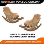 Rocking Chair Space Glider MakeCNC SVG DXF PDF CDR 3D puzzle pattern product image