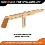 Rubberband Jimmy the Gent MakeCNC SVG DXF PDF CDR 3D puzzle pattern product image