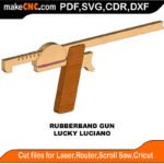 Rubberband Lucky Luciano MakeCNC SVG DXF PDF CDR 3D puzzle pattern product image