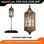 SH Elegant Bird Cage MakeCNC SVG DXF PDF CDR 3D puzzle pattern product image