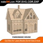 SH Parsonage House MakeCNC SVG DXF PDF CDR 3D puzzle pattern product image